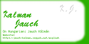 kalman jauch business card