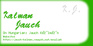 kalman jauch business card